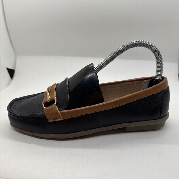 GH Bass & Co Weejuns Bass-Kacey Womens 5.5 M Loafer Slip On Black & Tan - Picture 10 of 12